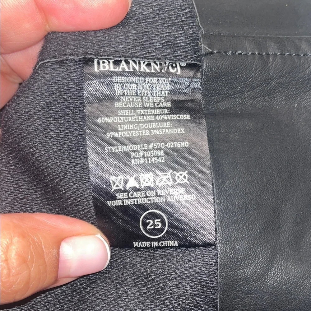 BLANKNYC size 25 Black Leather like Mini Skirt